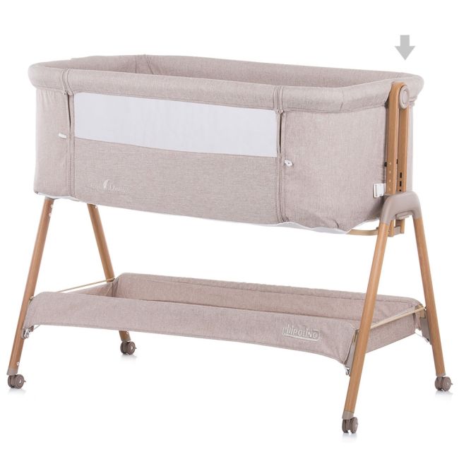 Patut co-sleeper chipolino sweet dreams mocca wood hubkossd0212mo