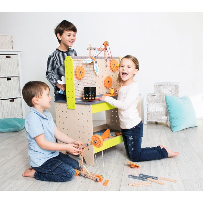 Banc de lucru cu accesorii micul inventator - okebel24220