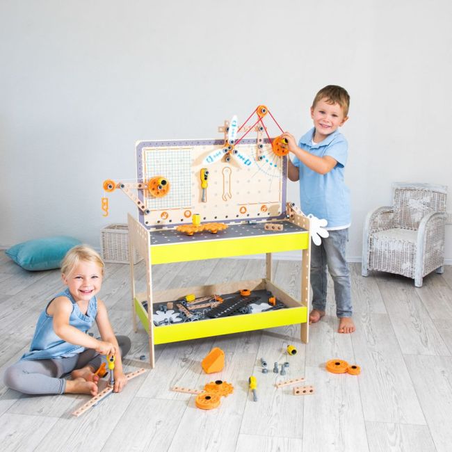 Banc de lucru cu accesorii micul inventator - okebel24220