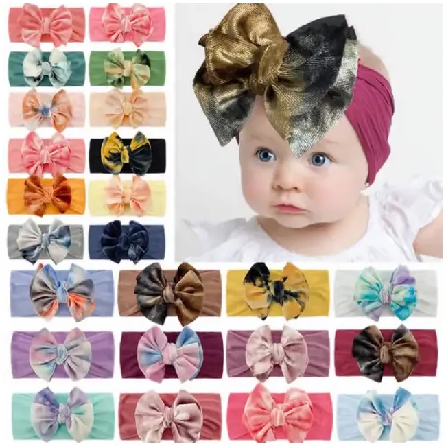 Bentita lata cu fundita din catifea MBx-21092-R20