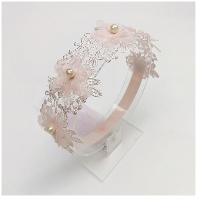 Bentita roz din danteluta - Floricele MBFD-02171-2