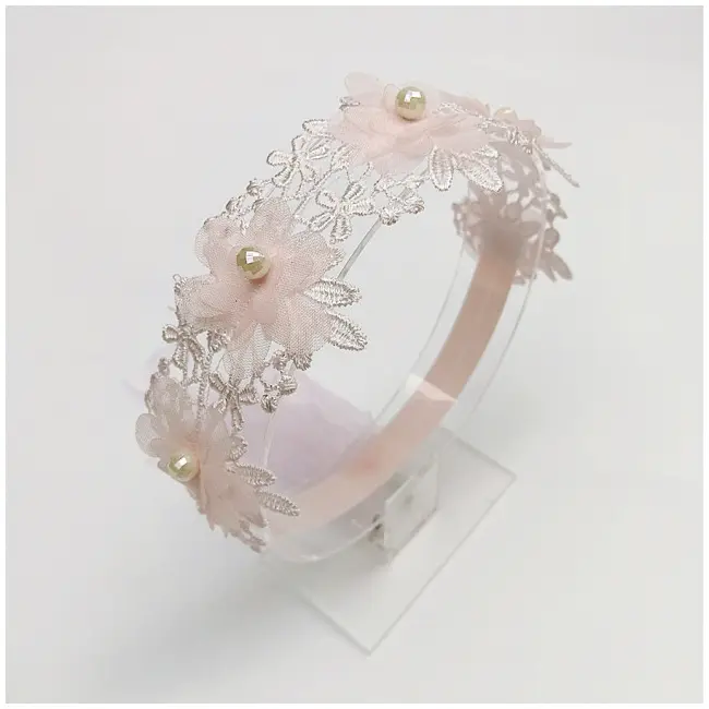 Bentita roz din danteluta - Floricele MBFD-02171-2