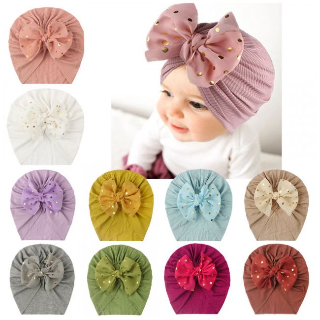 Caciulita tip turban cu fundita din tulle aplicata MBx-21005-cd
