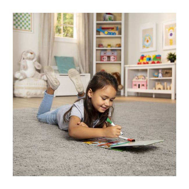 Carnet reutilizabil cu activitati si jocuri animale -melissa and doug - okemd30171