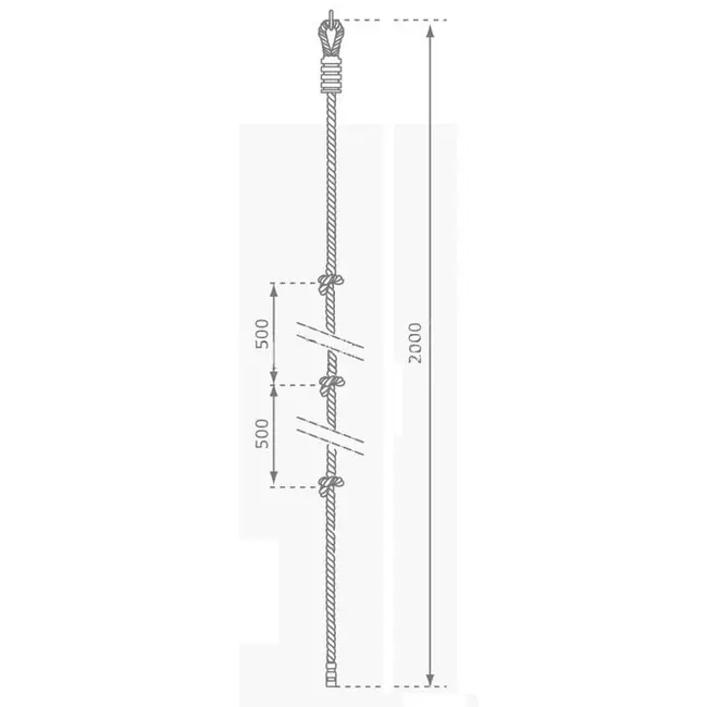Sfoara catarat cu noduri pentru spatiile de joaca ph25 2 m - kbt - okekbt310.003.001.001