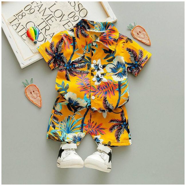 Costumas de vara pentru baietei - Hello Hawaii MDXGSUC789-DE4