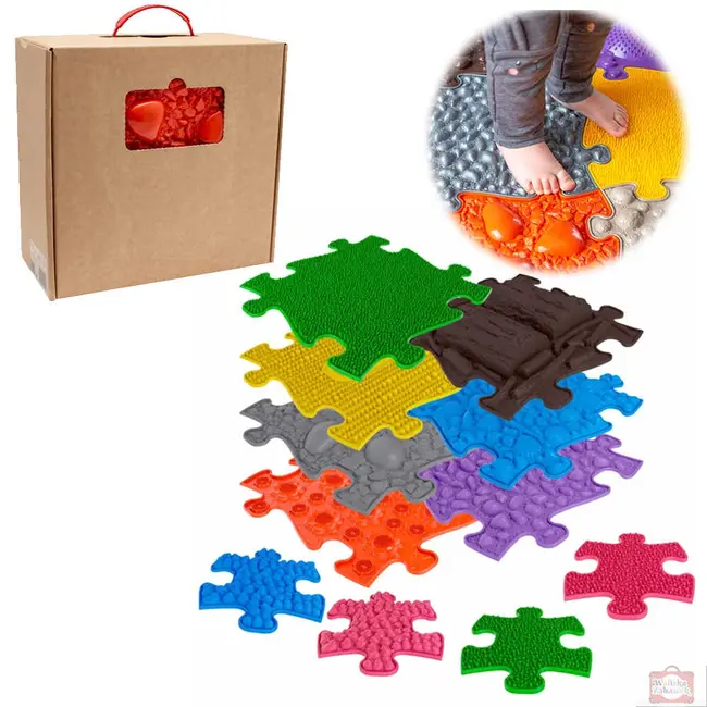 Covoras ortopedic senzorial puzzle set mediu 2a - okemfk-021-1