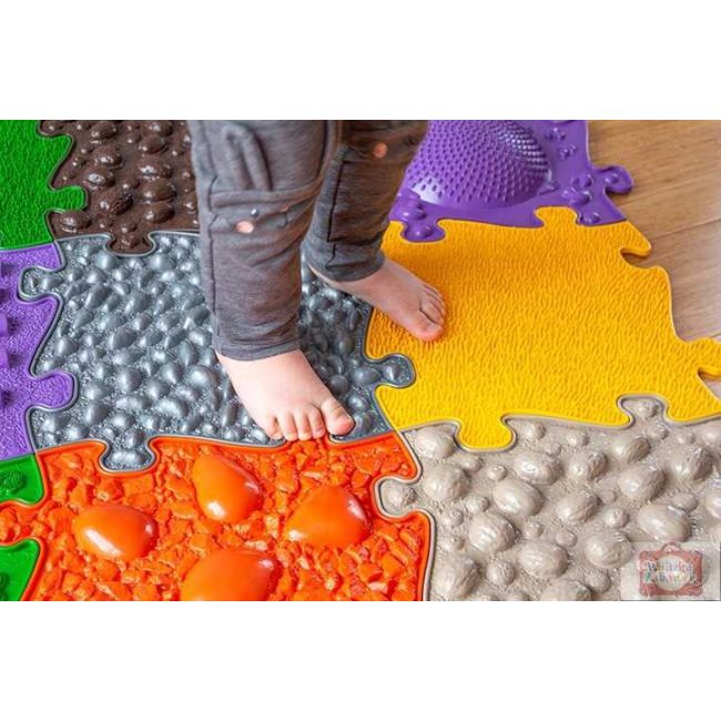Covoras ortopedic senzorial puzzle set mediu 2a - okemfk-021-1