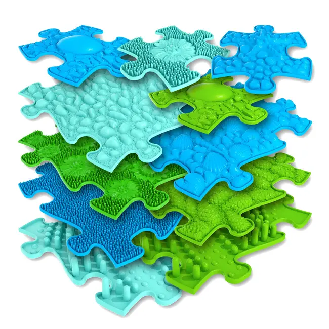 Covoras ortopedic senzorial puzzle set pentru baieti - okemfk-064