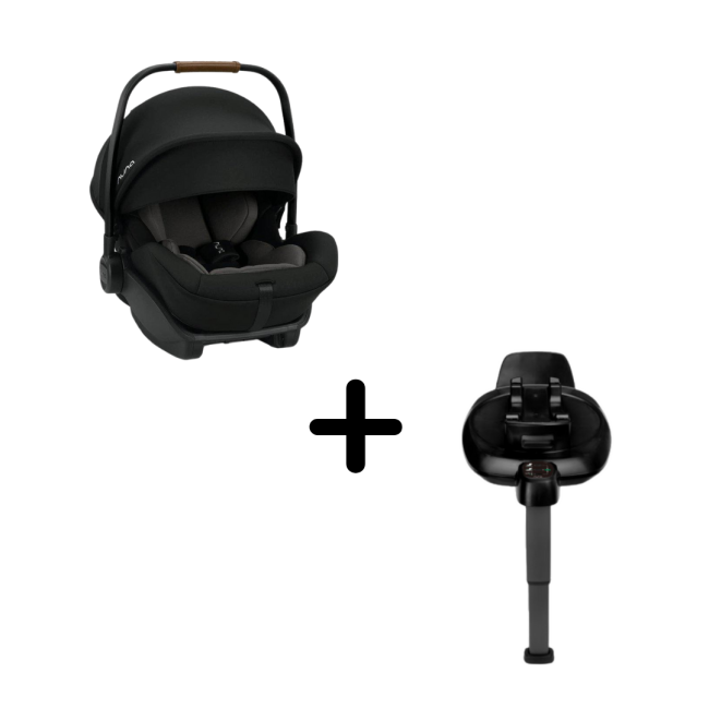 Nuna - set scoica auto i-size arra next caviar + baza isofix base next i-size pentru arra next bbbcs11300cvrglset