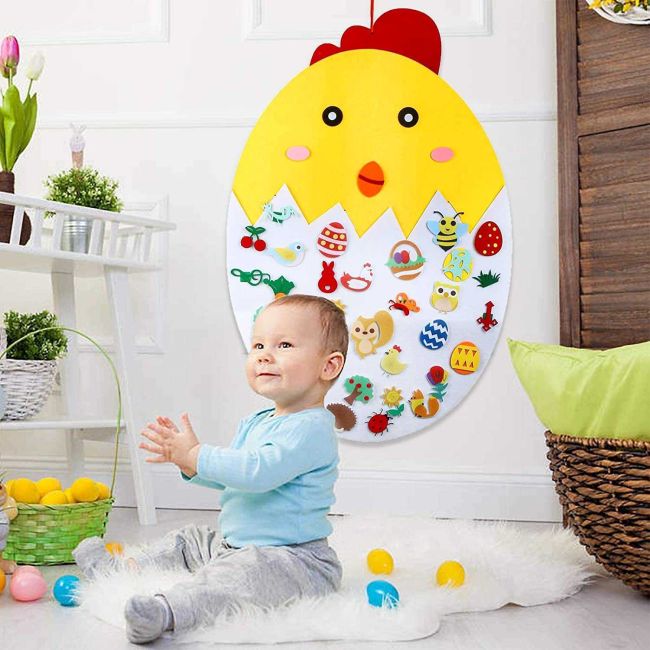 Puisor din fetru cu 35 decoratiuni, 91x61 cm Bambinice BN050 BBJBN050_Initiala