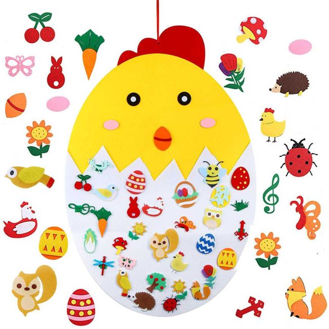 Puisor din fetru cu 35 decoratiuni, 91x61 cm Bambinice BN050 BBJBN050_Initiala