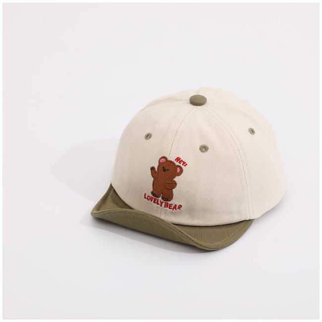 Sapca crem cu cozoroc moale kaky - lovely bear