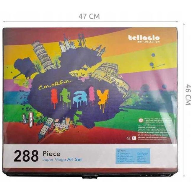 Set pentru pictura 288 piese cu geanta inclusa Iso Trade MY17833 BBJMY17833_Negru