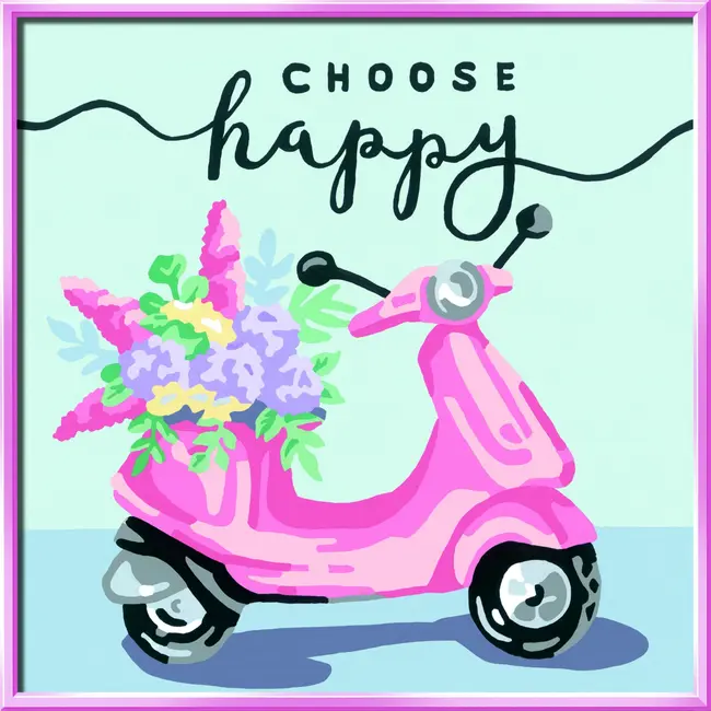 Pictura Pe Numere - Scuter Choose Happy ARTRVSPBN20125