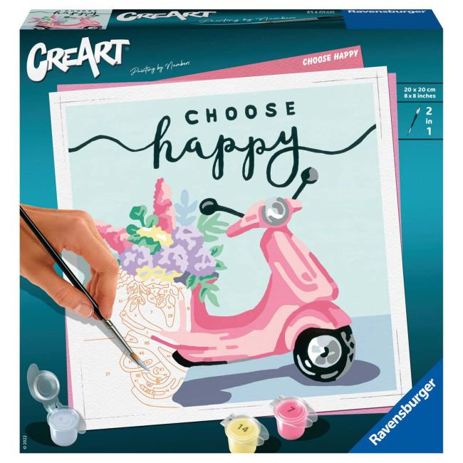 Pictura Pe Numere - Scuter Choose Happy ARTRVSPBN20125