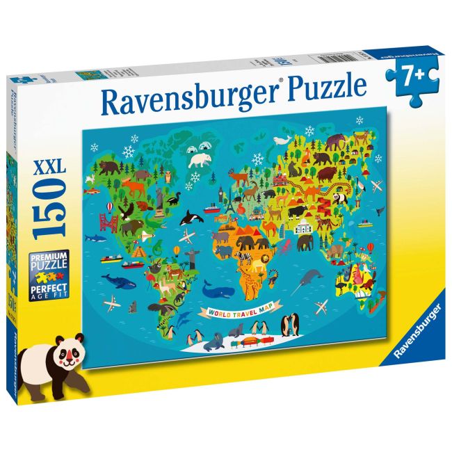 Puzzle Harta Lumii Cu Animale, 150 Piese ARTRVSPC13287