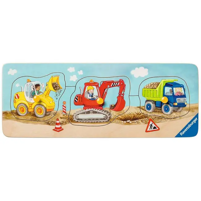 Puzzle Lemn Utilaje Constructii, 3 Piese ARTRVSPC03066