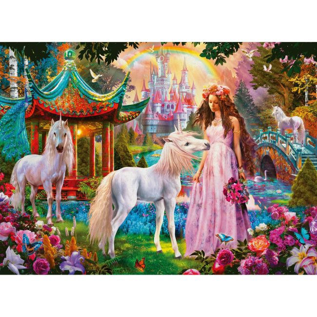 Puzzle Lumea Unicornilor, 100 Piese Glitter ARTRVSPC13617