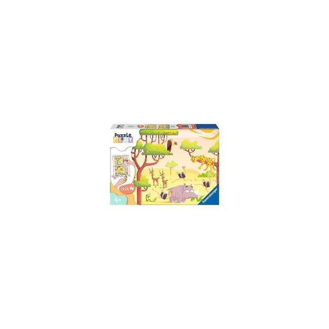 Puzzle Si Joc Animale Din Safari, 2X24 Piese ARTRVSPC05594