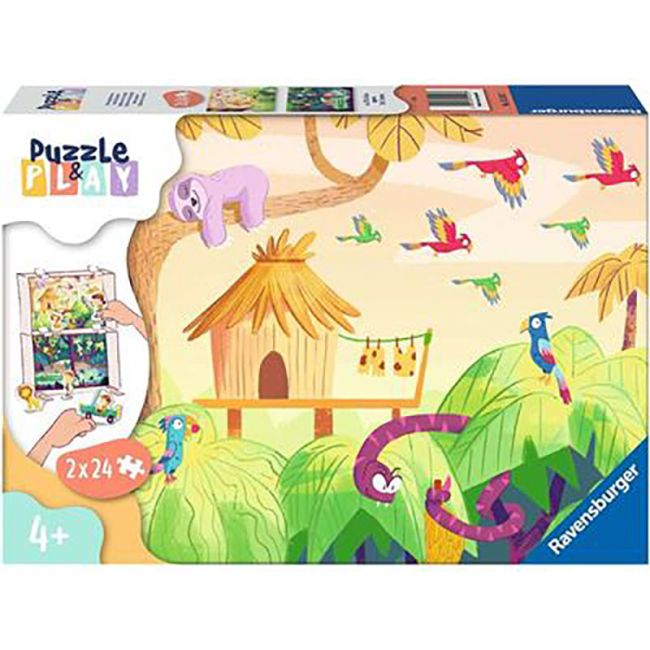 Puzzle Si Joc Expeditie In Jungla, 2X24 Piese ARTRVSPC05593