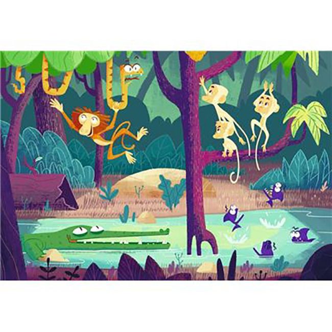 Puzzle Si Joc Expeditie In Jungla, 2X24 Piese ARTRVSPC05593