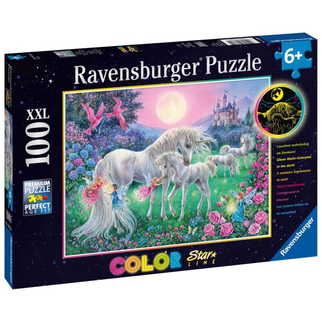 Puzzle Unicorni La Lumina Lunii, 100 Piese Starline ARTRVSPC13670