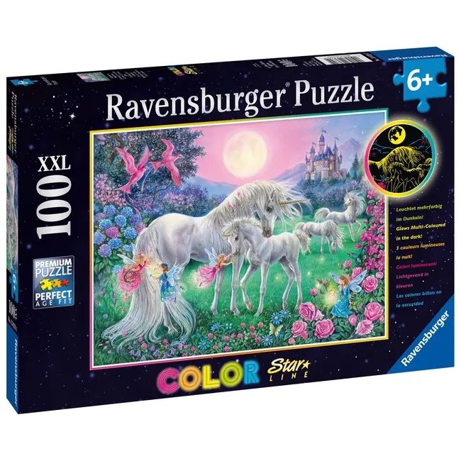 Puzzle Unicorni La Lumina Lunii, 100 Piese Starline ARTRVSPC13670