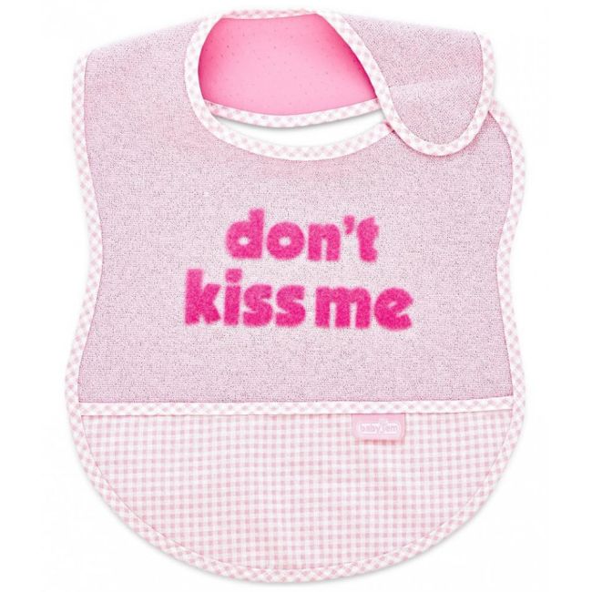 Baveta BabyJem din bumbac Dont Kiss Me (Culoare: Galben) JEMbj_0322