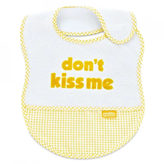 Baveta BabyJem din bumbac Dont Kiss Me (Culoare: Roz) JEMbj_0321