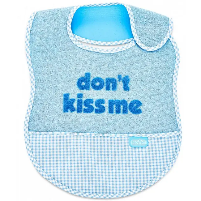 Baveta BabyJem din bumbac Dont Kiss Me (Culoare: Roz) JEMbj_0321