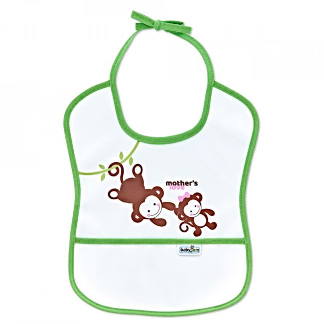Baveta impermebila pentru copii BabyJem Small (Culoare: Verde) JEMbj_0301