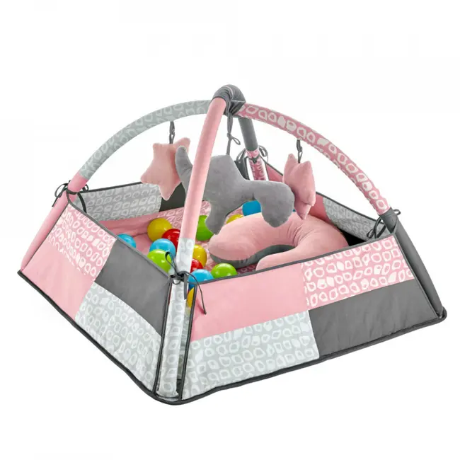 Centru de joaca cu bile BabyJem Toy Ball Play Mat (Culoare: Roz) JEMbj_6902
