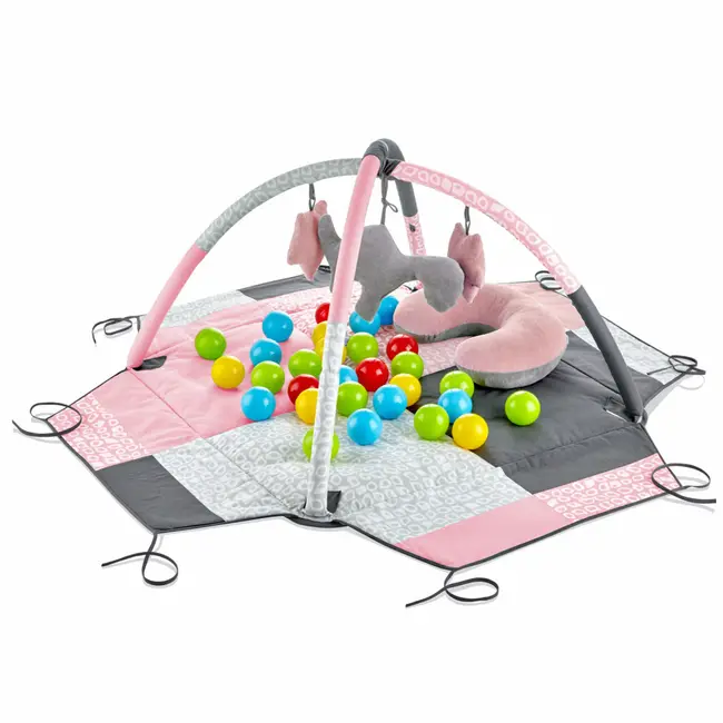 Centru de joaca cu bile BabyJem Toy Ball Play Mat (Culoare: Roz) JEMbj_6902