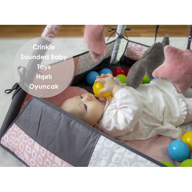 Centru de joaca cu bile BabyJem Toy Ball Play Mat (Culoare: Verde) JEMbj_6901