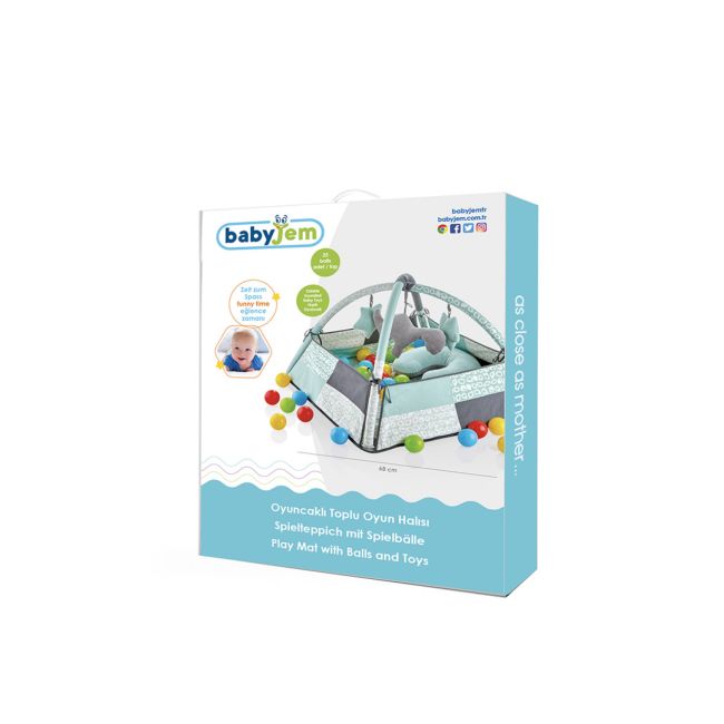 Centru de joaca cu bile BabyJem Toy Ball Play Mat (Culoare: Verde) JEMbj_6901