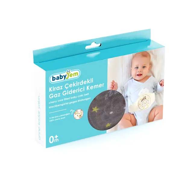 Centura anticolici cu samburi de cirese Sleepy Cloud (Culoare: Gri) JEMbj_4290