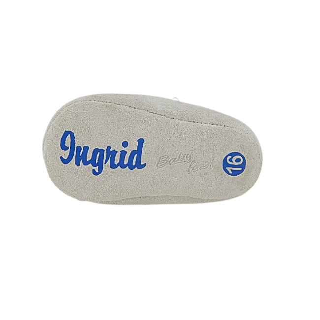 Personalizare cu text sau logo - Botosei mocasini bebe Baby Fox din piele naturala - FOX1