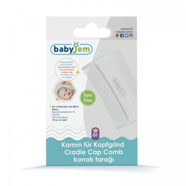 Pieptan bebelusi pentru cruste de lapte BabyJem Delicate JEMbj_640