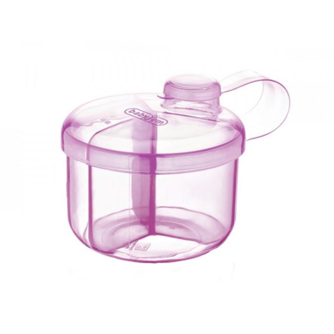 Recipient BabyJem pentru lapte praf cu 3 compartimente Practic (Culoare: Roz) JEMbj_4961