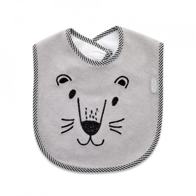 Baveta din bumbac BabyJem Cute animals (Culoare: Gri) JEMbj_6291