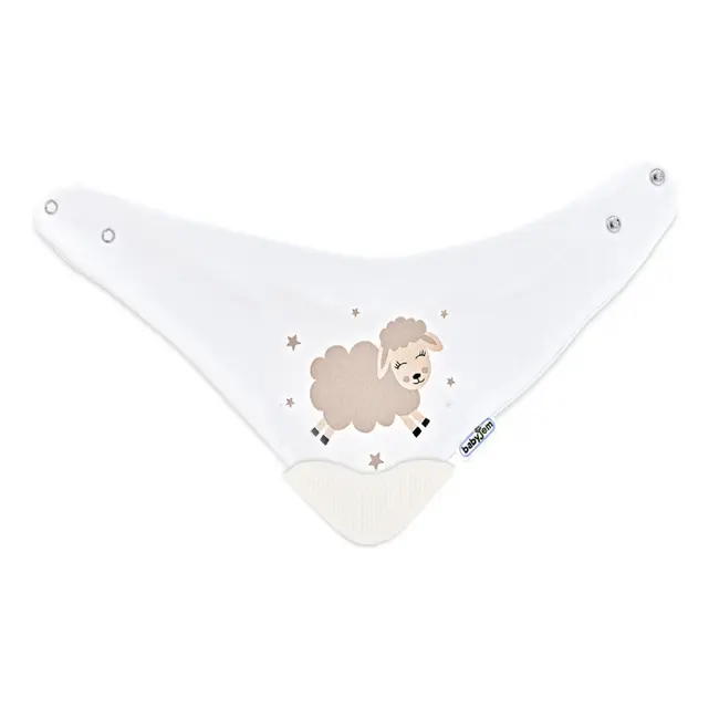 Baveta triunghi cu accesoriu dentitie BabyJem Cowboy Bib (Culoare: Bleu) JEMbj_3742