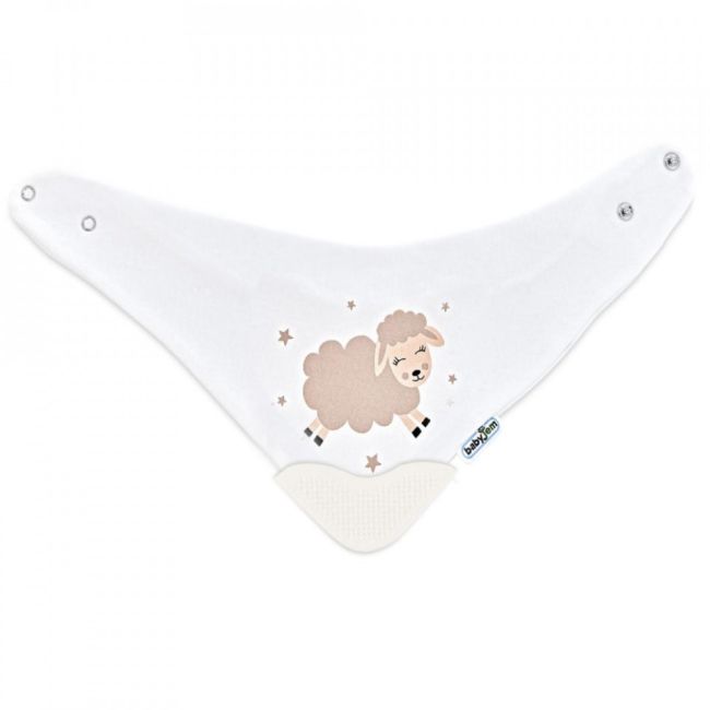 Baveta triunghi cu accesoriu dentitie BabyJem Cowboy Bib (Culoare: Bleu) JEMbj_3742
