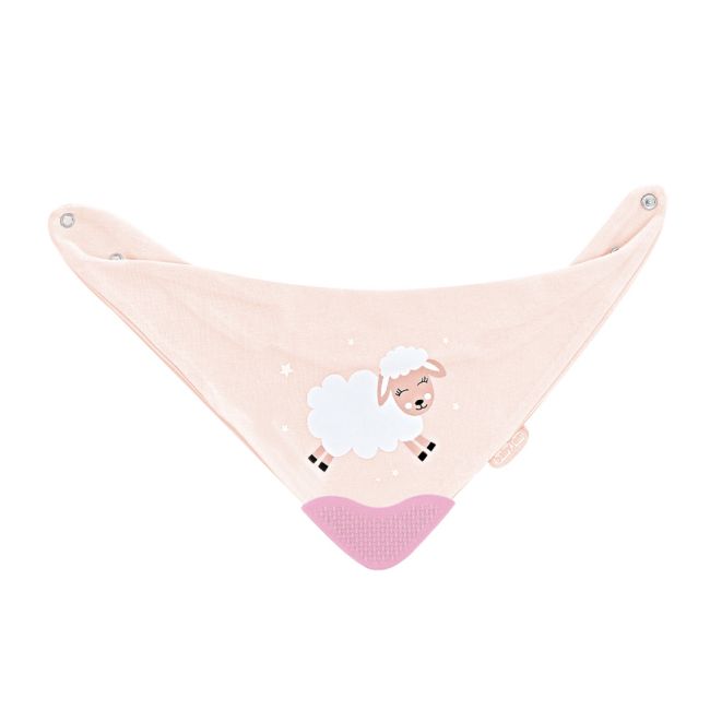 Baveta triunghi cu accesoriu dentitie BabyJem Cowboy Bib (Culoare: Ecru) JEMbj_3743