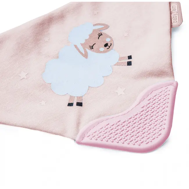 Baveta triunghi cu accesoriu dentitie BabyJem Cowboy Bib (Culoare: Ecru) JEMbj_3743