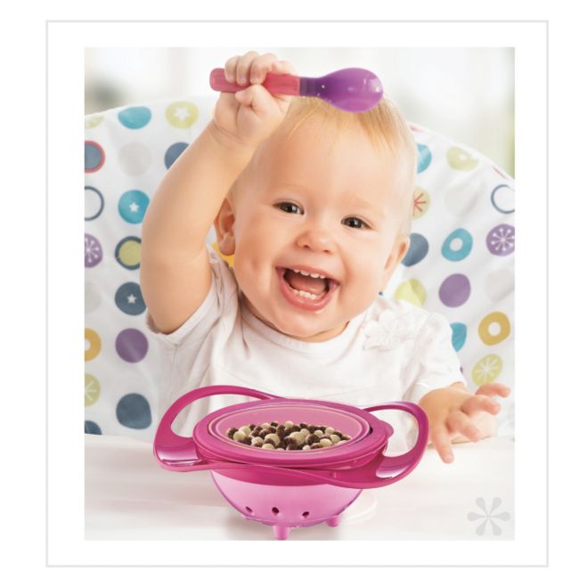 Bol multifunctional cu capac si rotire 360 grade Amazing Bowl (Culoare: Portocaliu) JEMbj_3501