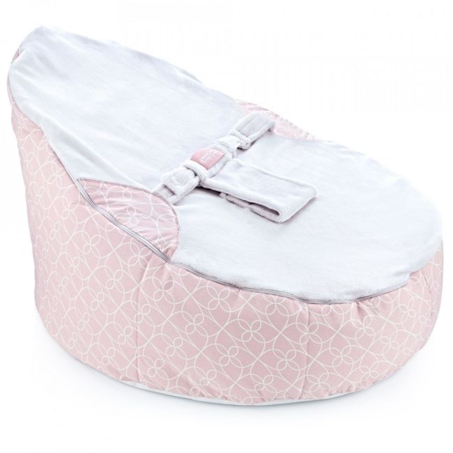 Fotoliu pentru bebelusi cu ham de siguranta Baby Bean Bed (Culoare: Alb) JEMbj_3484
