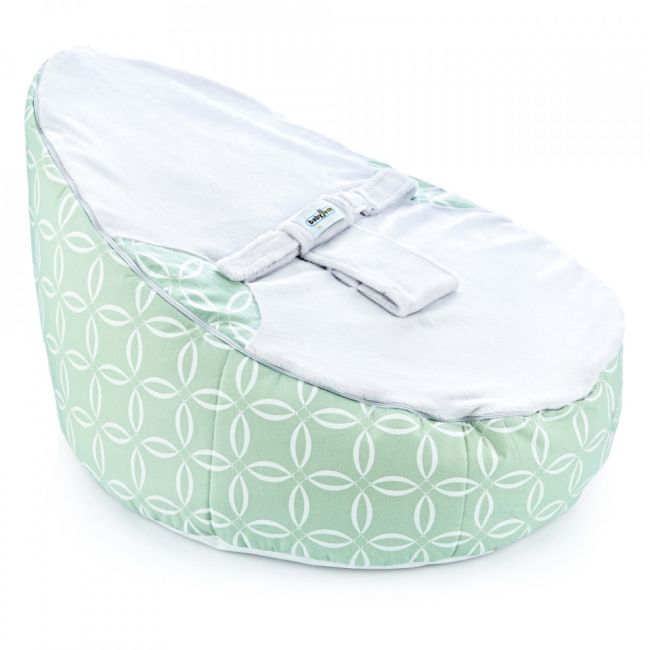 Fotoliu pentru bebelusi cu ham de siguranta Baby Bean Bed (Culoare: Alb) JEMbj_3484