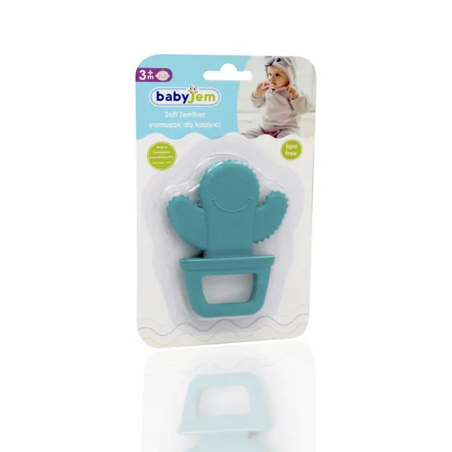 Jucarie dentitie BabyJem Cactus (Culoare: Bleu) JEMbj_628_24