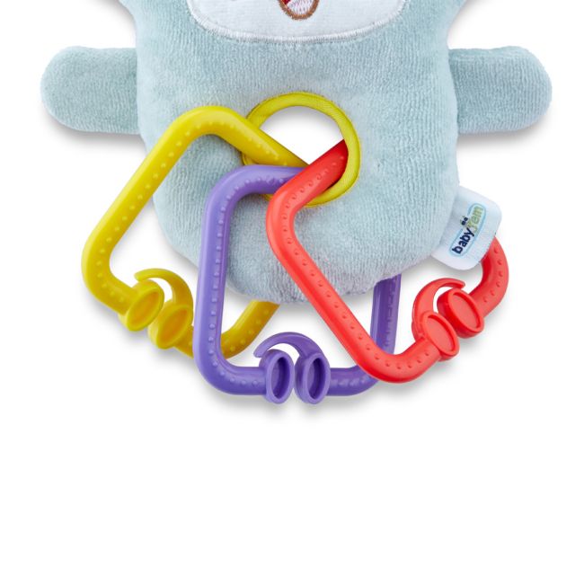 Jucarie din plus pentru bebelusi cu inele dentitie BabyJem Funny Monkey (Culoare: Roz) JEMbj_6932
